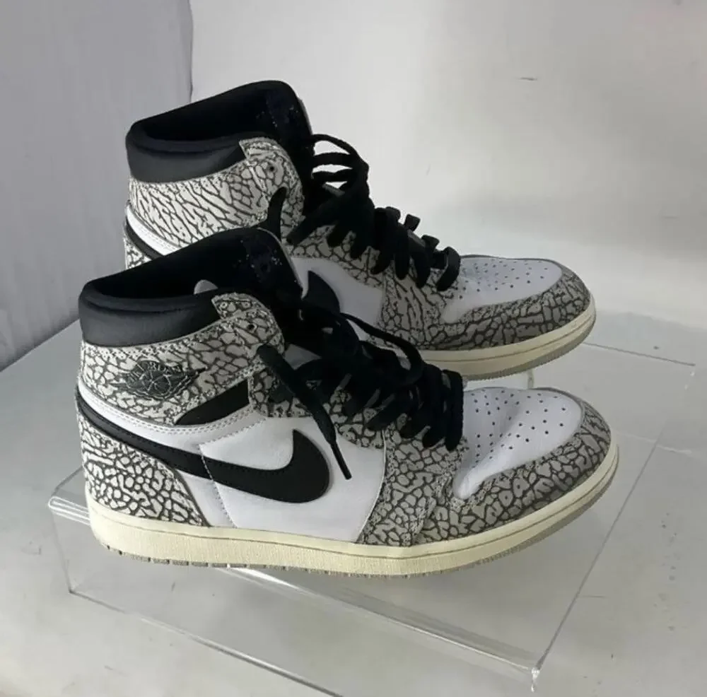 RETRO HIGH OG Air Jordan 1 White Cement Sneakers 9.5